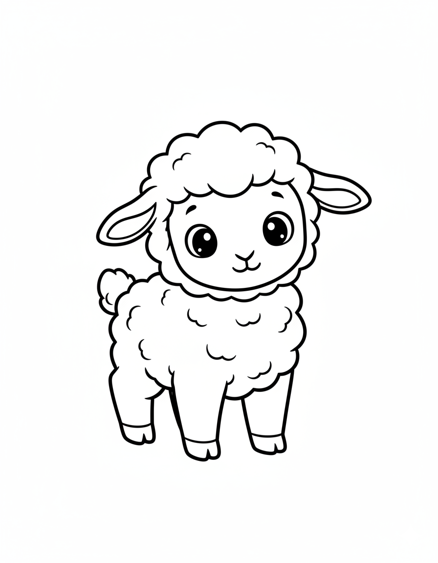 Baby Lamb Coloring Pages