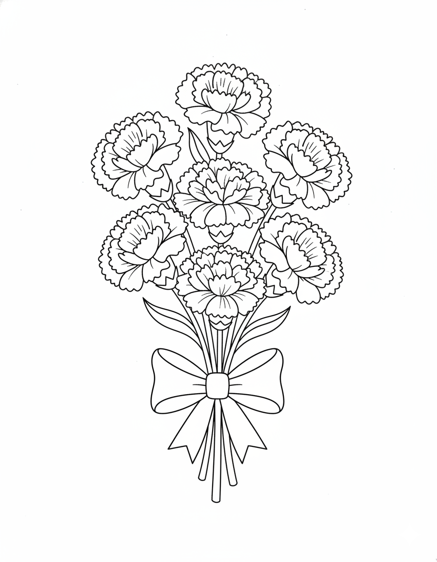 Carnation Coloring Page
