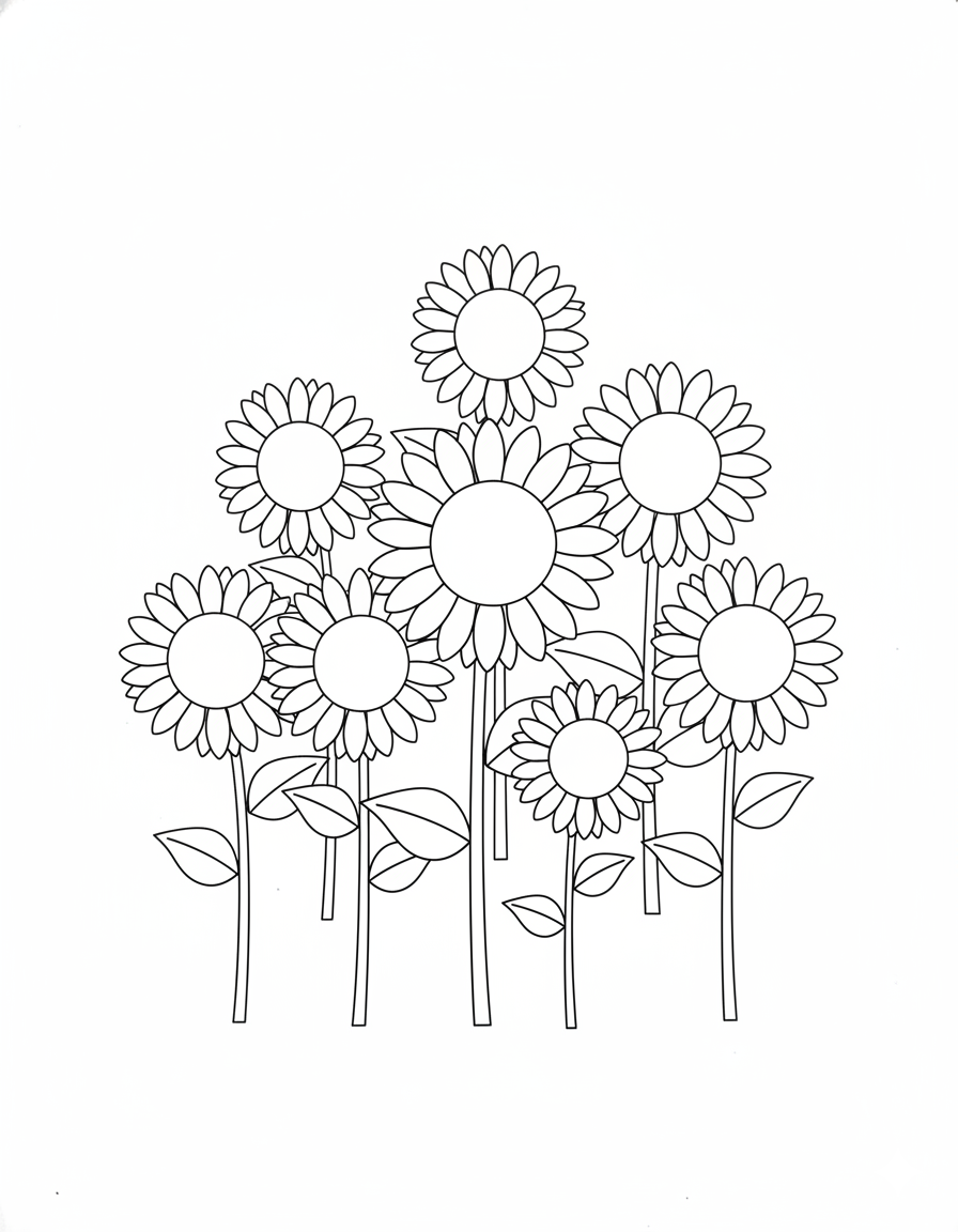 Sunflower Coloring Page