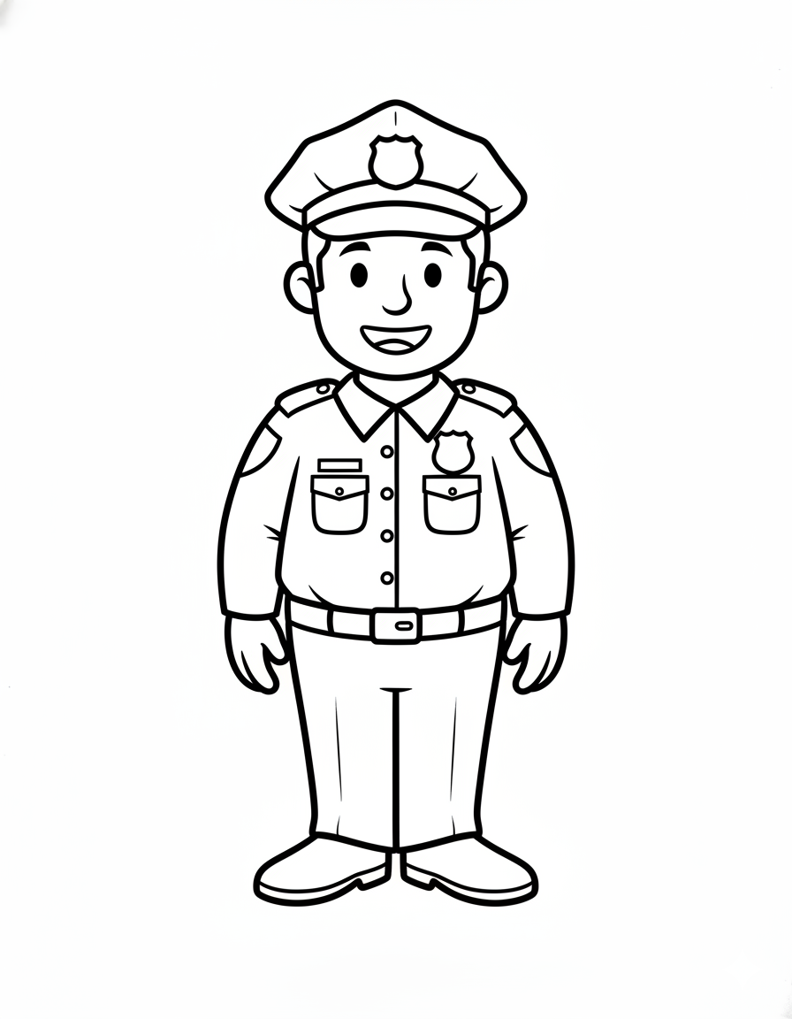 Police Officer Coloring Page