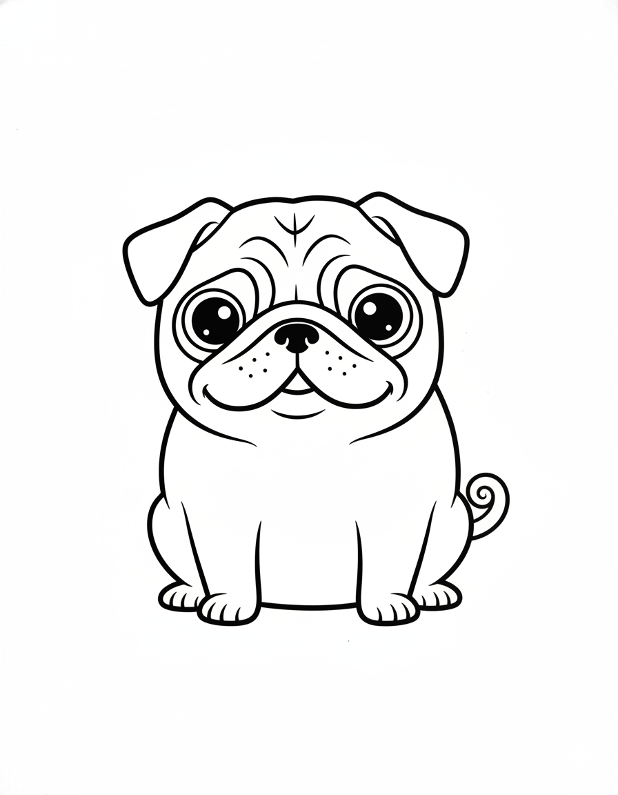 Pug Coloring Pages