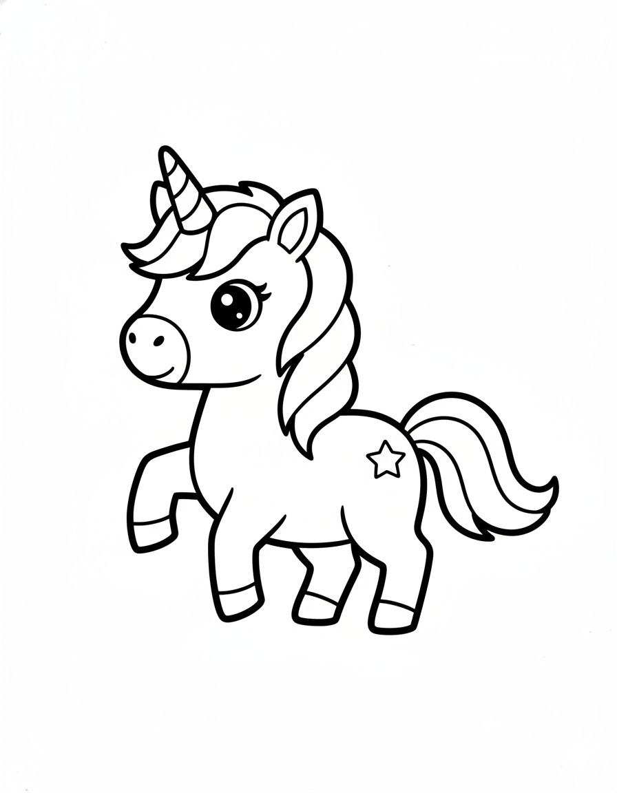 Unicorn Coloring Page